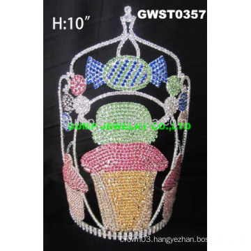 candy colored rhinestone crown